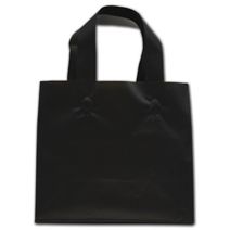 Black Frosted Flex-Loop Shoppers, 8 x 4 x 7"