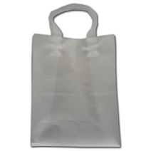 Clear Frosted Flex-Loop Shoppers, 8 x 5 x 10"