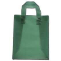 Evergreen Frosted Flex-Loop Shoppers, 8 x 5 x 10"