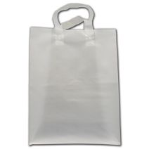 Clear Frosted Flex-Loop Shoppers, 10 x 5 x 13"