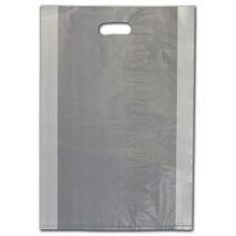 Clear Frosted Die-Cut Shoppers, 14 x 3 x 21"