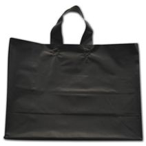 Black Frosted Flex-Loop Shoppers, 16 x 6 x 12"