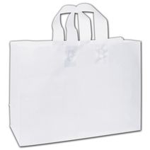 Clear Frosted Flex-Loop Shoppers, 16 x 6 x 12"