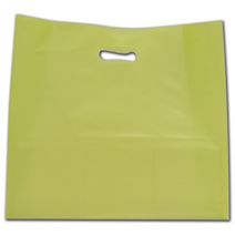 Lime Frosted Die-Cut Shoppers, 16 x 6 x 15"