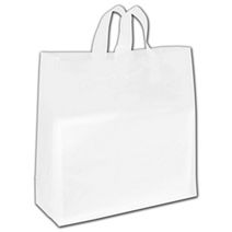 Clear Frosted Flex-Loop Shoppers, 16 x 6 x 16"