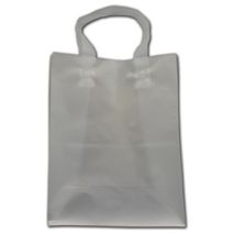 Clear Frosted Economy Flex-Loop Shoppers, 8 x 5 x 10"