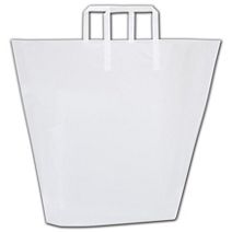 Clear Frosted Trapezoid Shoppers, 18 x 13 1/2" + 4 1/2" BG