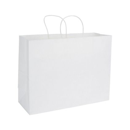 White Paper Shoppers Vogue, 16 x 6 x 12 1/2"