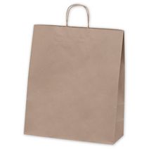 Recycled Kraft Paper Shoppers Queen, 16 x 6 x 19"