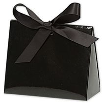 Black Gloss Purse Style Gift Card Holders, 4 1/2x2x3 3/4