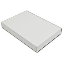 White Gloss Two-Piece Apparel Boxes, 10 x 7 x 1 1/4"