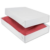 White Two-Piece Apparel Boxes, 19 x 12 x 3"