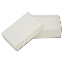 White Krome Jewelry Boxes, 3 1/16 x 2 1/8 x 1"