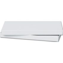 White Gift Certificate Boxes, 6 5/8 x 3 1/4 x 5/8"