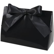 Black Gloss Purse Style Gift Card Holders, 8x3 1/2x5 1/2"