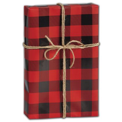 Buffalo Plaid Gift Wrap, 30" x 208'