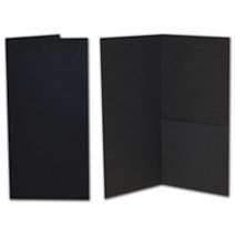 Black Kraft Designer Folders, 4 1/2 x 9"