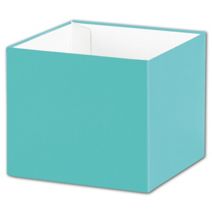 Robin's Egg Blue Gift Box Bases, 4 x 4 x 3 1/2"