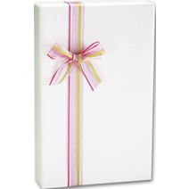 White Linen Embossed Gift Wrap, 24" x 100'
