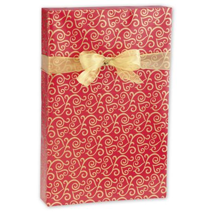 Scrolled Hearts Jeweler's Roll Gift Wrap, 7 3/8" x 100'