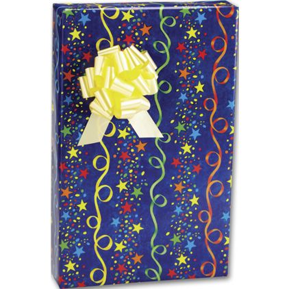 Stars and Streamers Gift Wrap, 24" x 100'