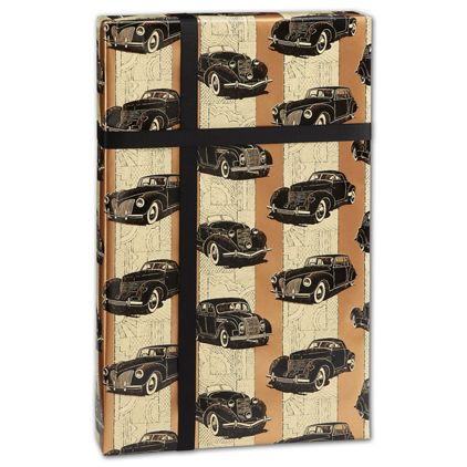 Classic Cars Gift Wrap, 24" x 417'