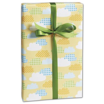 Gingham Clouds Gift Wrap, 24" x 417'
