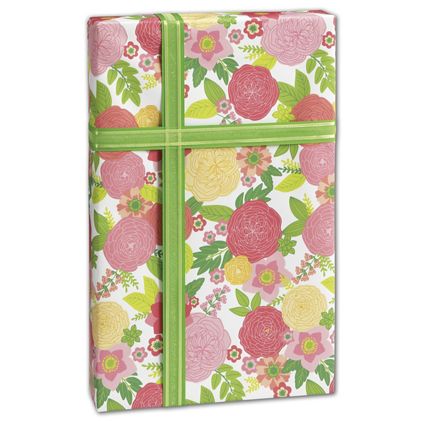 Rose Floral Gift Wrap, 24" x 417'
