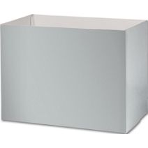 Metallic Silver Gift Basket Boxes, 10 1/4x6x7 1/2"