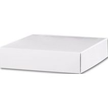 White Gift Box Lids, 6 x 6 x 1 1/2"