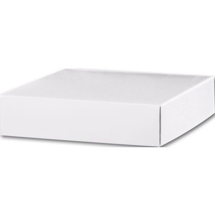 White Gift Box Lids, 6 x 6 x 1 1/2"