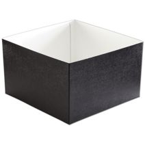 Black Swirl Hi-Wall Gift Box Bottoms, 10 x 10 x 6"