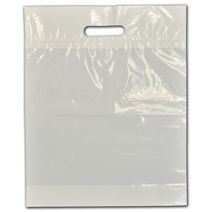 Clear Low-Density Plastic Die-Cut Bags, 12 x 15" + 3" BG