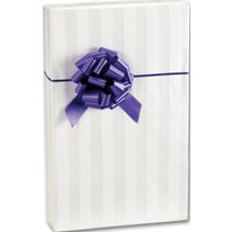 White on White Stripe Gift Wrap, 24" x 100'