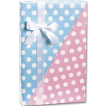 Baby Dots Reversible Gift Wrap, 24" x 417'
