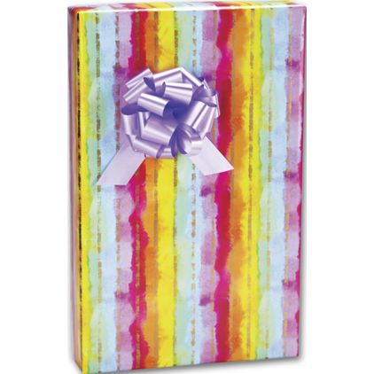 Rainbow Stripe Gift Wrap, 24" x 417'