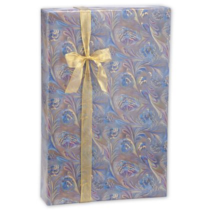 Marbled Feathers Jeweler's Roll Gift Wrap, 7 3/8" x 100'