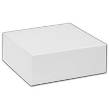 White Magnetic Closure Gift Boxes, 8 x 8 x 3 1/4"