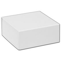 White Magnetic Closure Gift Boxes, 6 x 6 x 2 3/4"