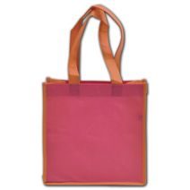Orange and Pink Non-Woven Shoppers, 10 x 5 x 10"