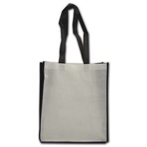 Black and White Non-Woven Shoppers, 13 x 6 x 15"