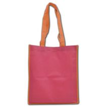 Orange and Pink Non-Woven Shoppers, 13 x 6 x 15"