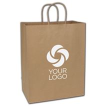 Printed Recycled Kraft Paper Shoppers Impala, 13x7x17"
