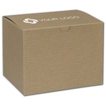 Printed Kraft One-Piece Gift Boxes, 6 x 4 1/2 x 4 1/2"