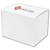 Printed White One-Piece Gift Boxes, 9 x 9 x 5 1/2"