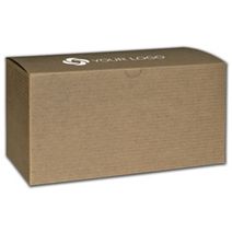 Printed Kraft One-Piece Gift Boxes, 9 x 4 1/2 x 4 1/2"
