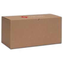 Printed Kraft One-Piece Gift Boxes, 12x6x6"