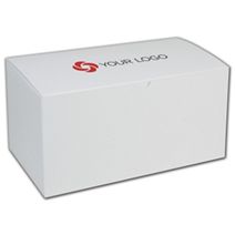 Printed White One-Piece Gift Boxes, 12x6x6"