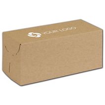 Printed Natural Kraft Two-Piece Expandable Boxes, 9x4x4"