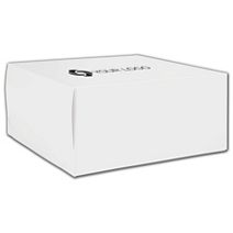 Printed White Two-Piece Gift Boxes, 12 x 12 x 5 1/2"